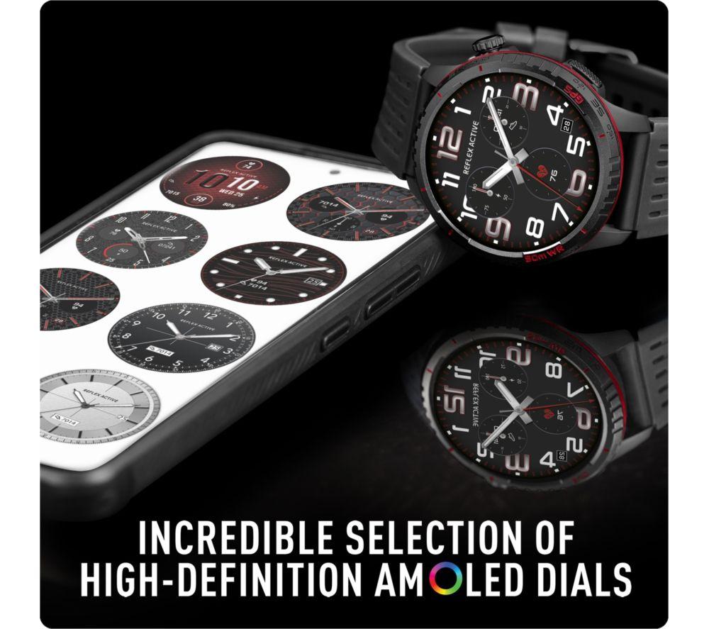 REFLEX ACTIVE Sea Venture Smart Watch - Black, Silicone Strap image number 2 of 3