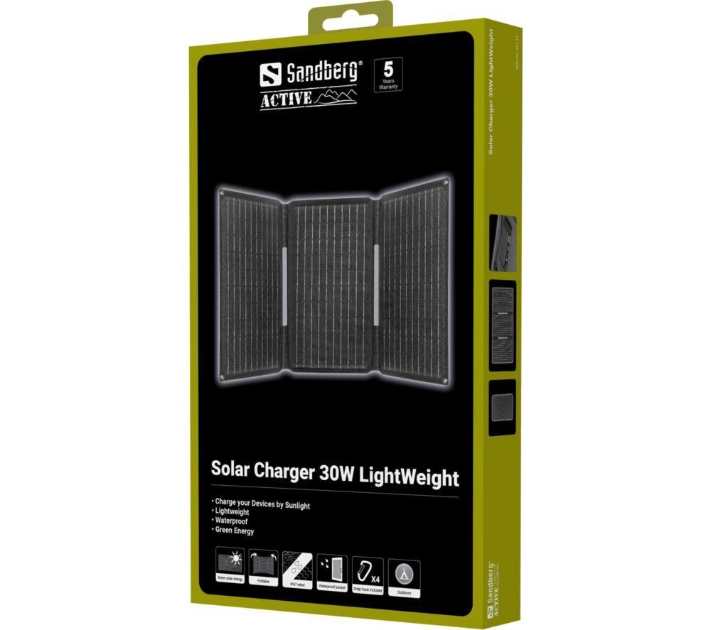 SANDBERG 30 W 3-Panel Solar Charger image number 2 of 6