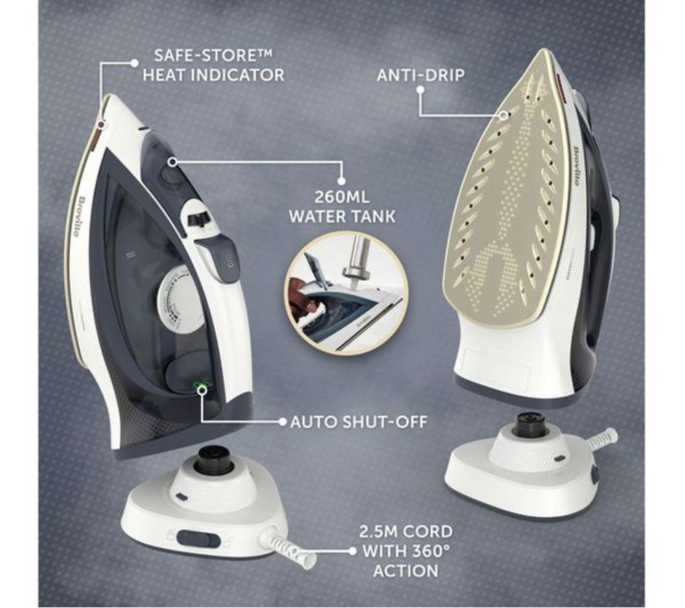BREVILLE VIN439 Cordless Steam Iron - Blue & White image number 4 of 11