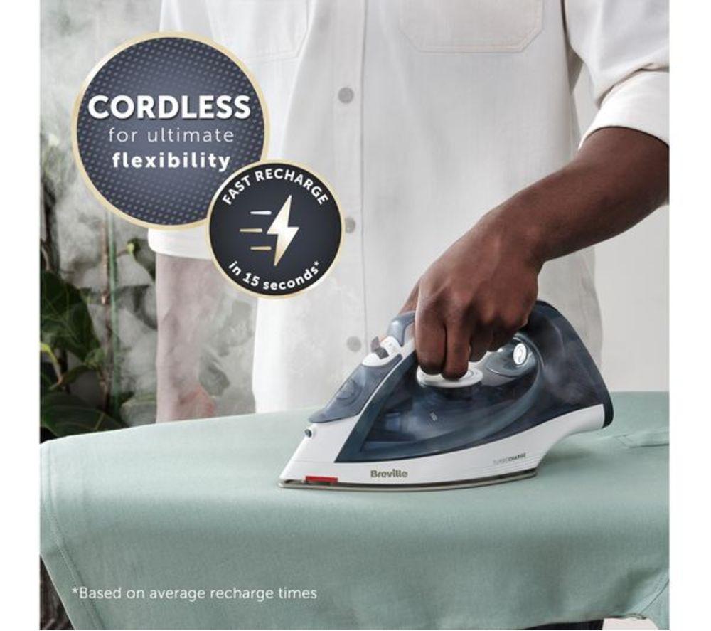 BREVILLE VIN439 Cordless Steam Iron - Blue & White image number 5 of 11
