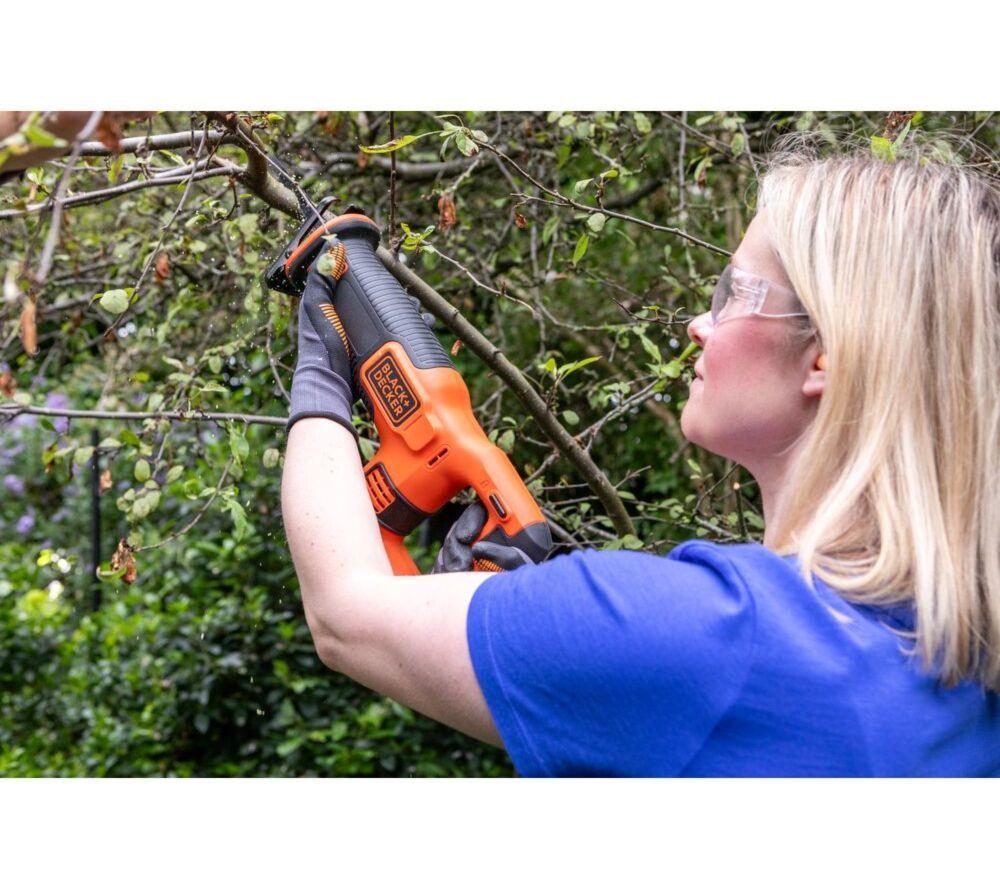 BLACK + DECKER  18V Cordless Reciprocating Saw - Black & Orange image number 3 of 5