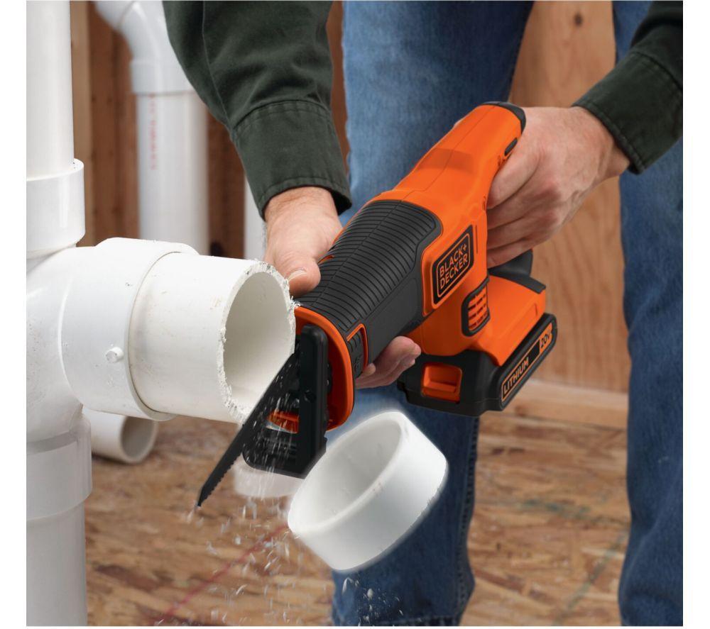 BLACK + DECKER  18V Cordless Reciprocating Saw - Black & Orange image number 5 of 5