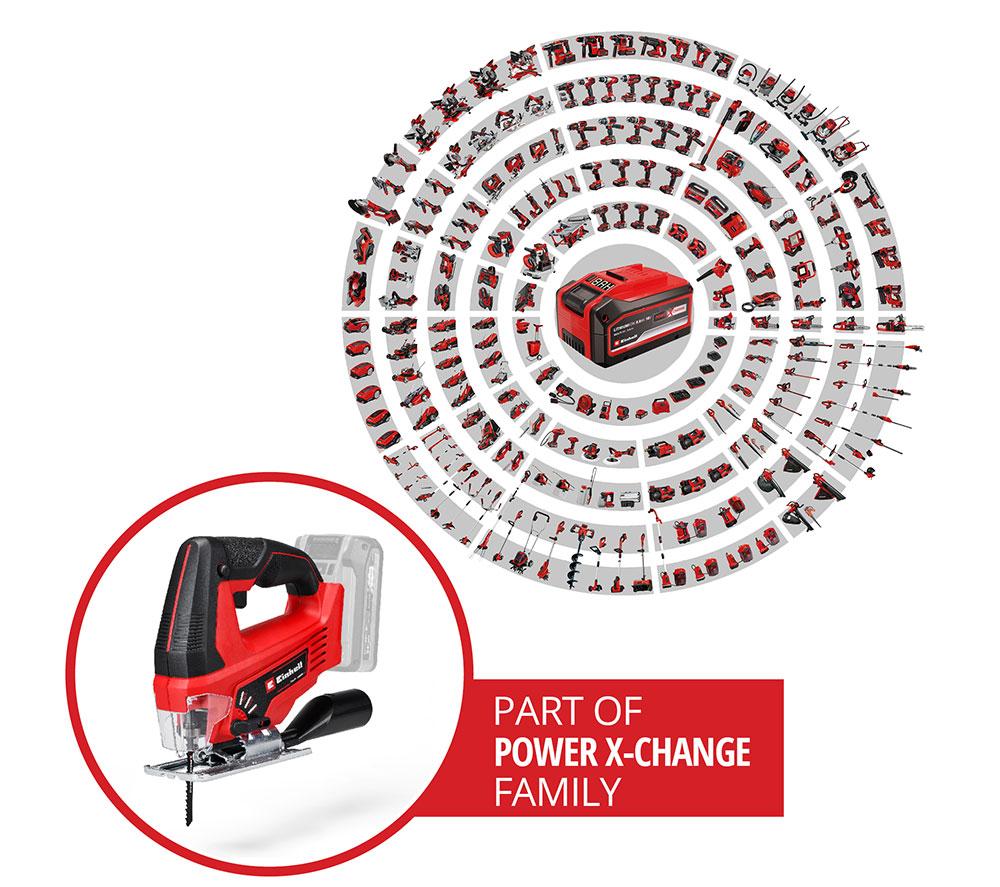 EINHELL TC-JS 18 Li-Solo Cordless Jig Saw - Black & Red image number 5 of 12