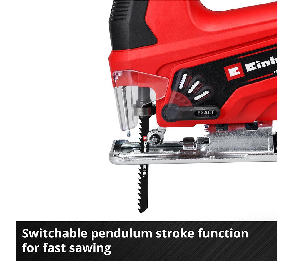 EINHELL TC-JS 18 Li-Solo Cordless Jig Saw - Black & Red image number 8 of 12