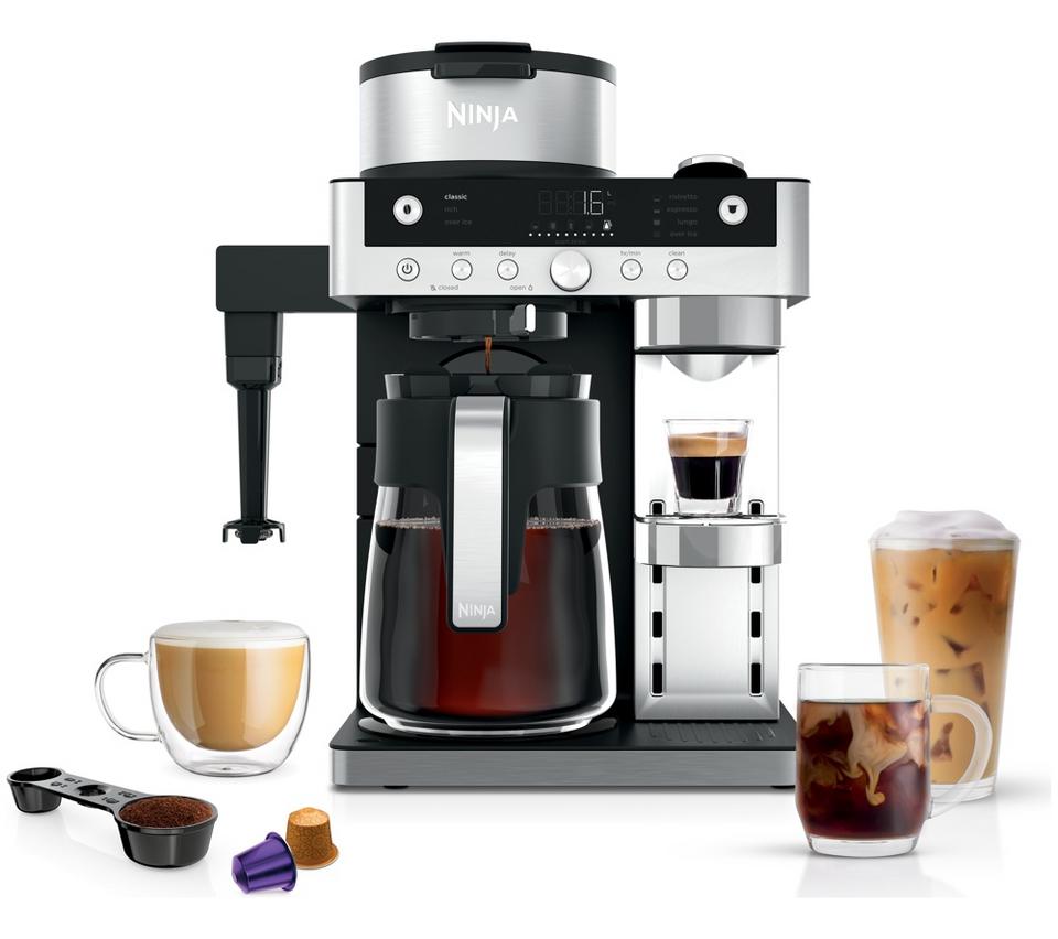 NINJA Prestige DualBrew System CFN803UK Pod & Permanent Filter Coffee Machine - Stainless Steel & Black