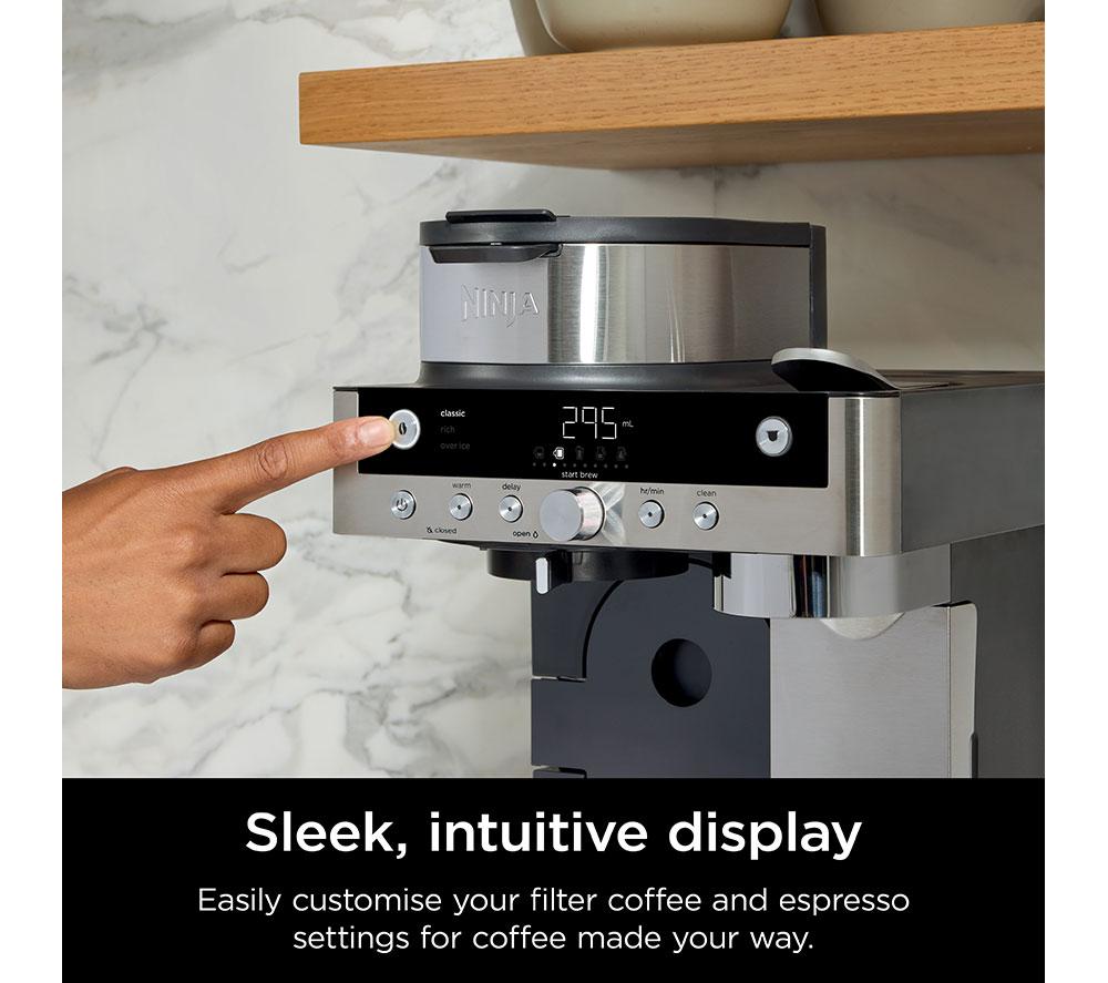 NINJA Prestige DualBrew System CFN803UK Pod & Permanent Filter Coffee Machine - Stainless Steel & Black image number 6 of 8