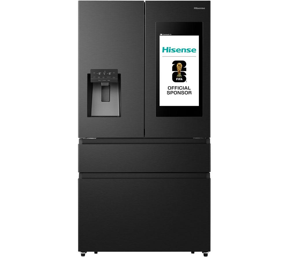 HISENSE PureFlat Smart Screen RF9P490GTFE Fridge Freezer – Black, Black