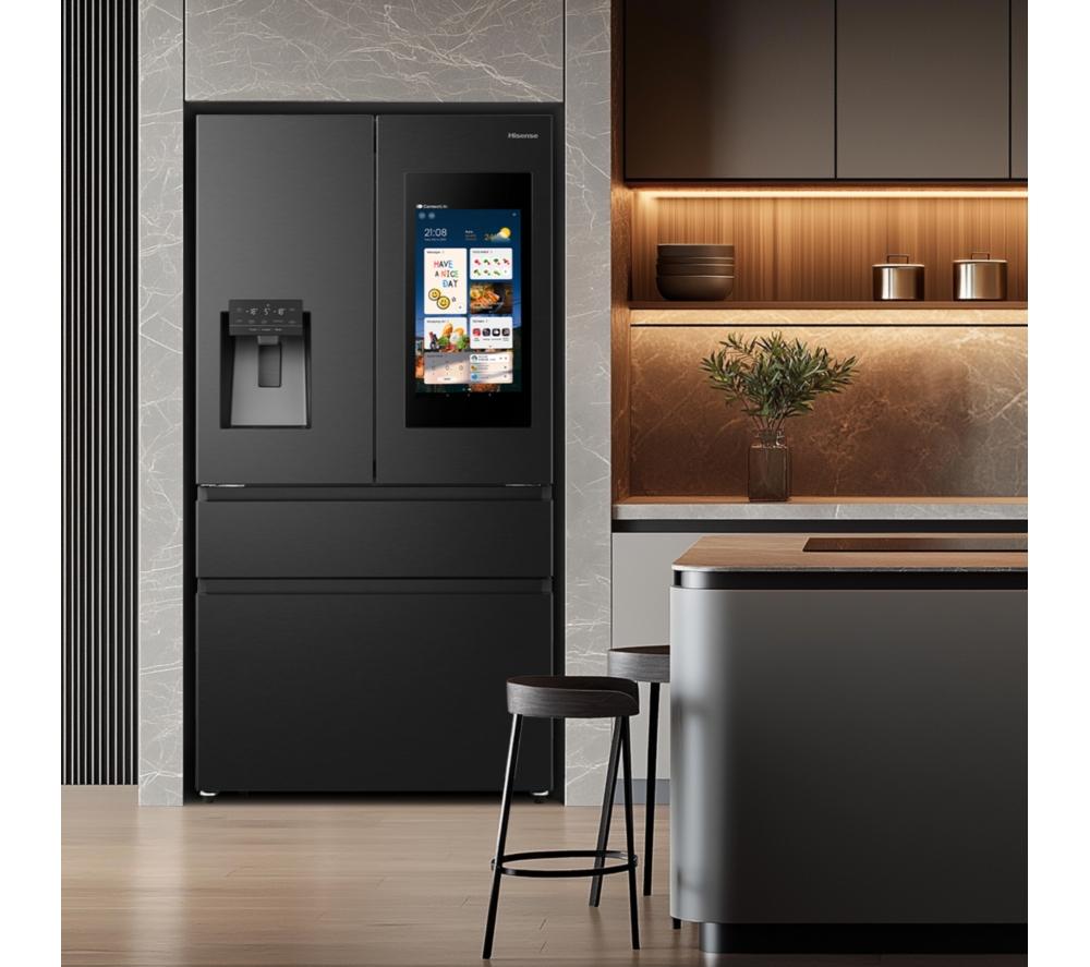 HISENSE PureFlat Smart Screen RF9P490GTFE Fridge Freezer - Black image number 2 of 16