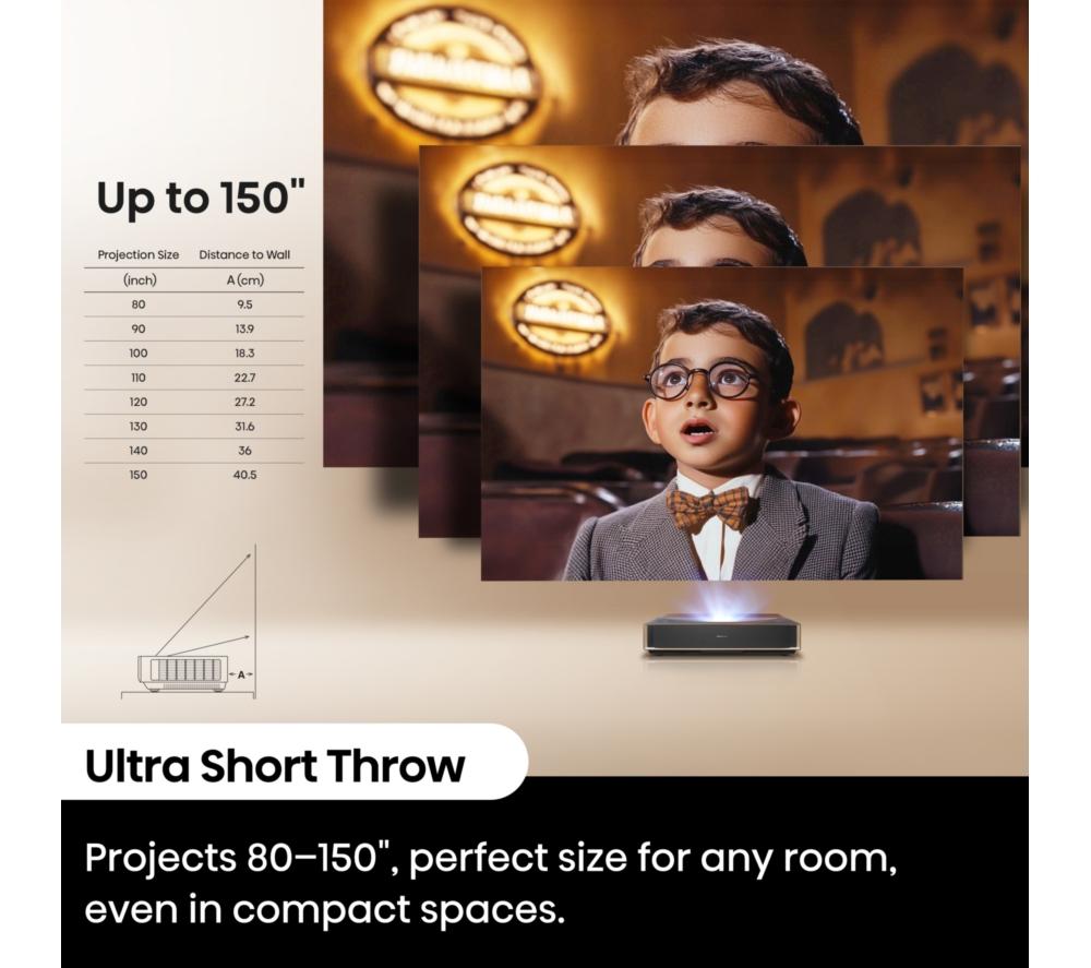 HISENSE PT1TUK Trichroma Smart 4K Ultra HD Laser TV Projector image number 7 of 22