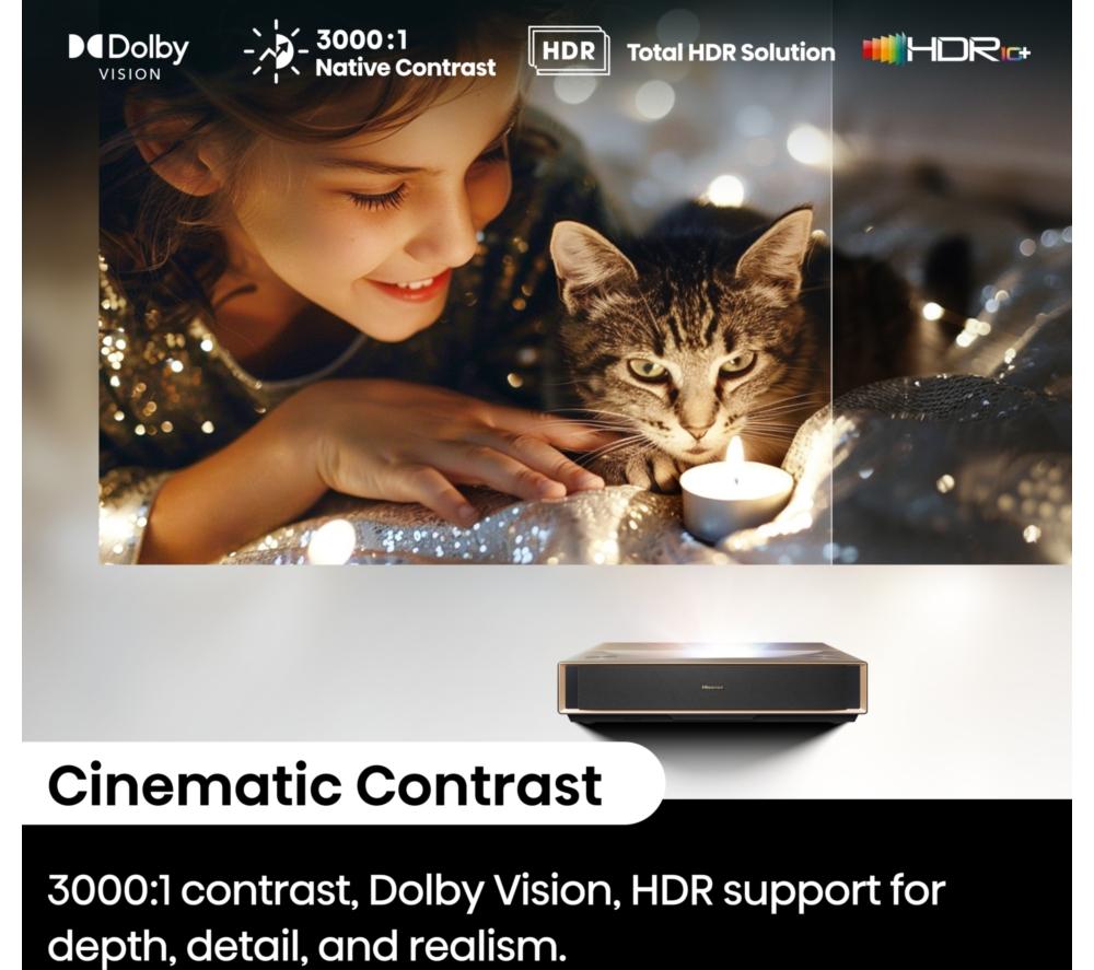 HISENSE PT1TUK Trichroma Smart 4K Ultra HD Laser TV Projector image number 12 of 22