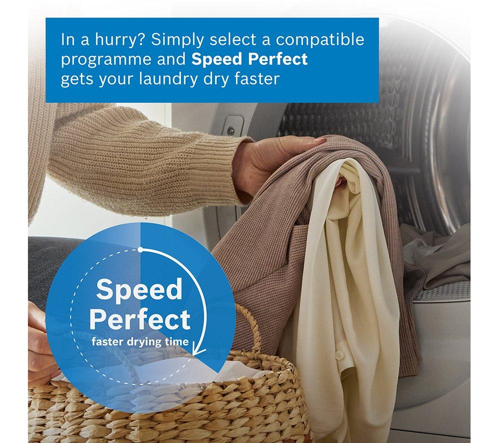 BOSCH Series 8 WRB247C9GB WiFi-enabled 9 kg Heat Pump Tumble Dryer - White image number 3 of 21
