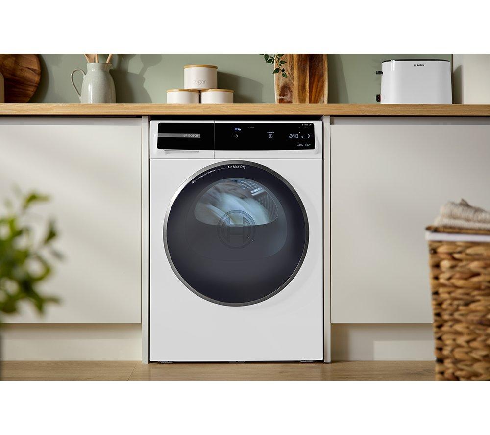 BOSCH Series 8 WRB247C9GB WiFi-enabled 9 kg Heat Pump Tumble Dryer - White image number 13 of 21