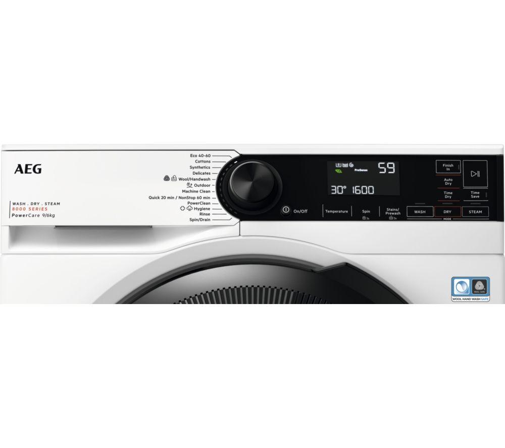 AEG 8000 Series LWR8496O5B 9 kg Washer Dryer - White image number 2 of 5