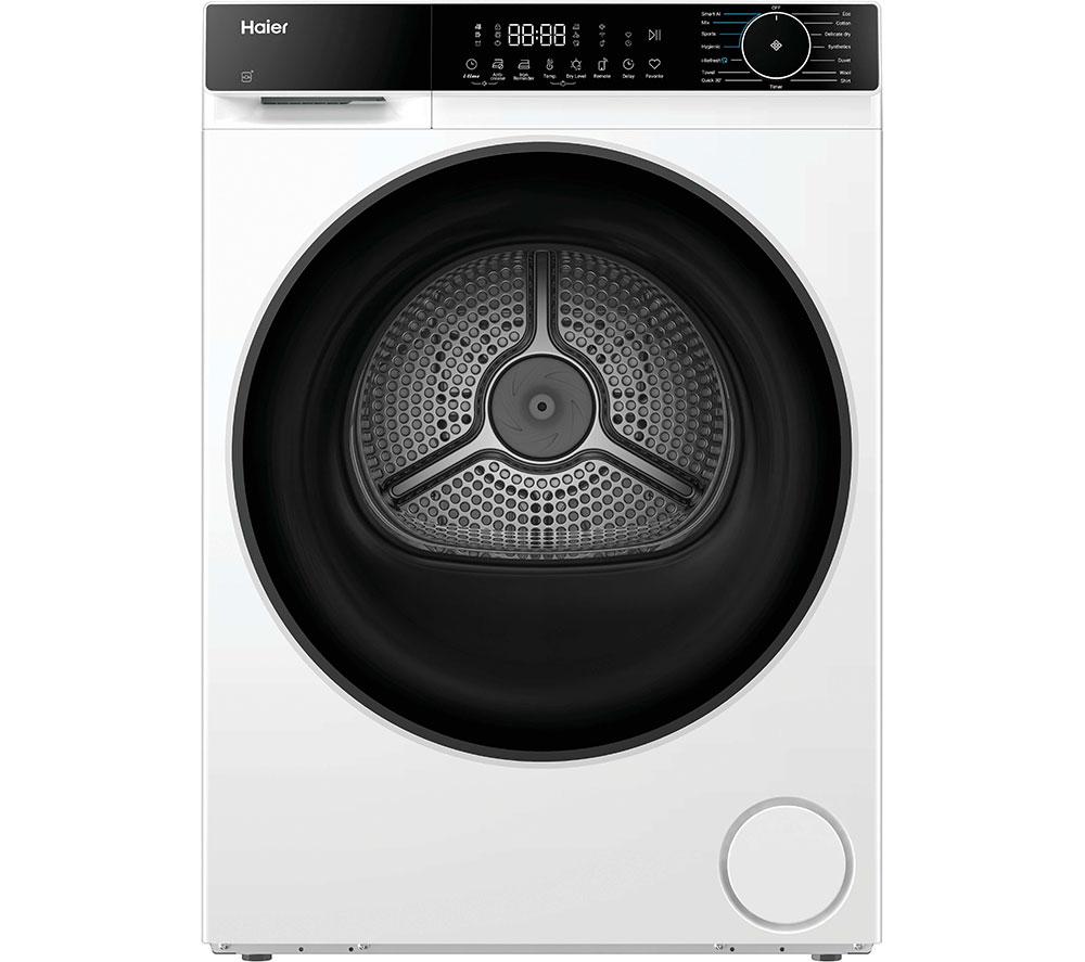 HAIER X Series 5 HD90-D357U1-UK WiFi-enabled 9 kg Heat Pump Tumble Dryer – White, White