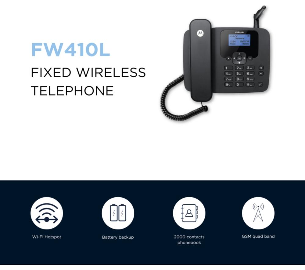 MOTOROLA FW410 Corded Phone - Black image number 4 of 11