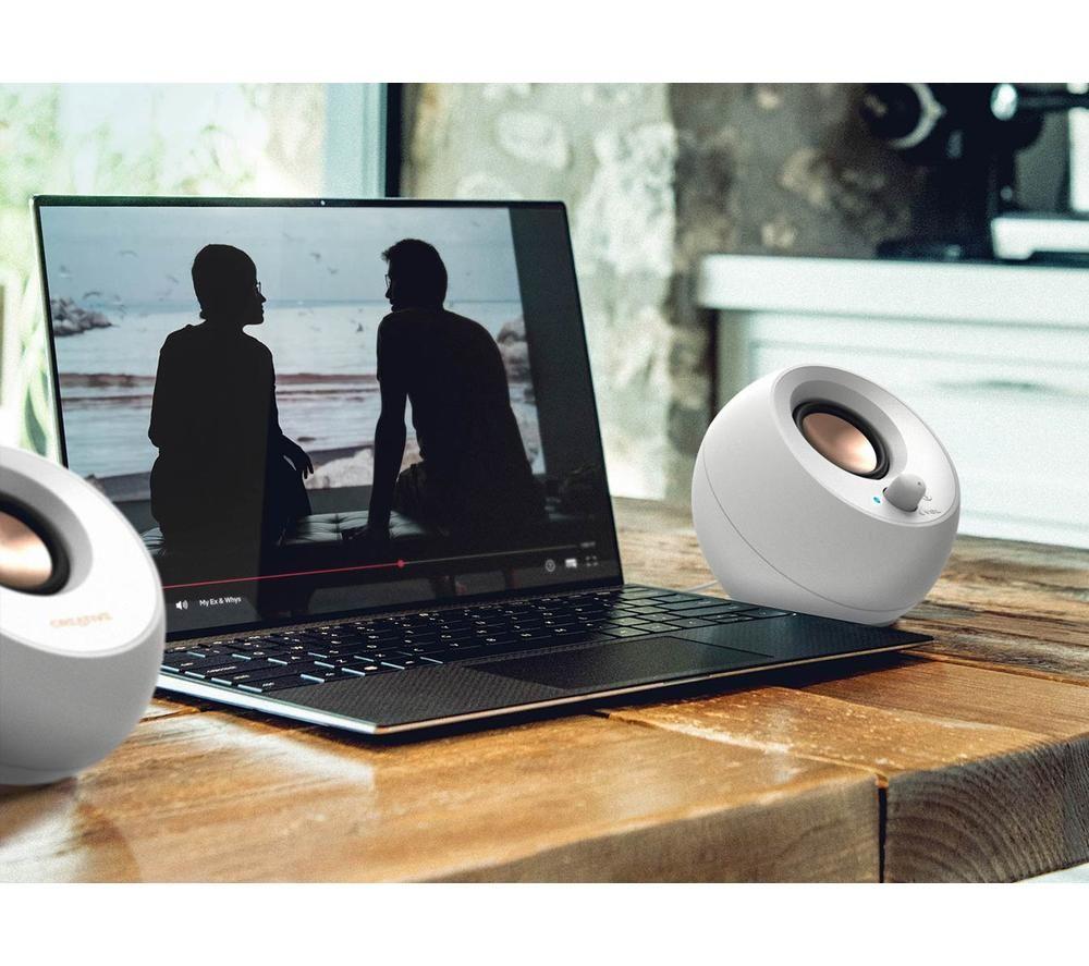 CREATIVE Pebble V3 Bluetooth PC Speakers - Pristine White image number 2 of 2