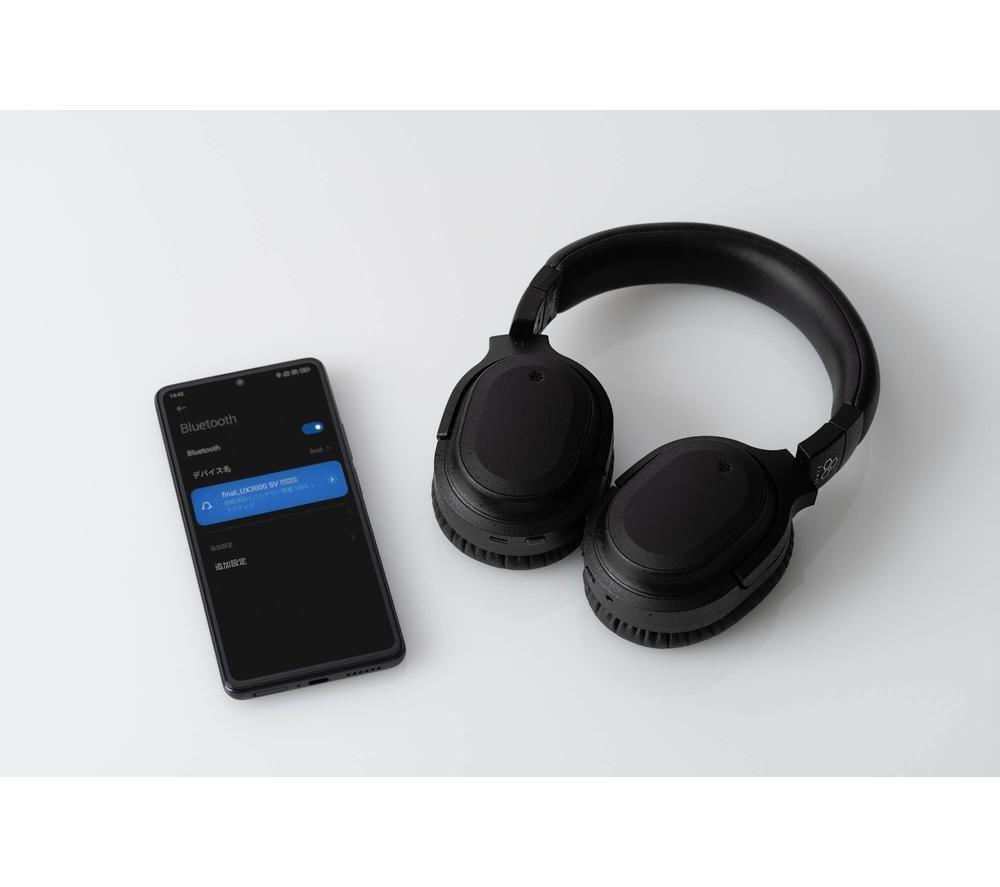 FINAL AUDIO UX3000 SV Wireless Bluetooth Noise-Cancelling Headphones - Black image number 3 of 16