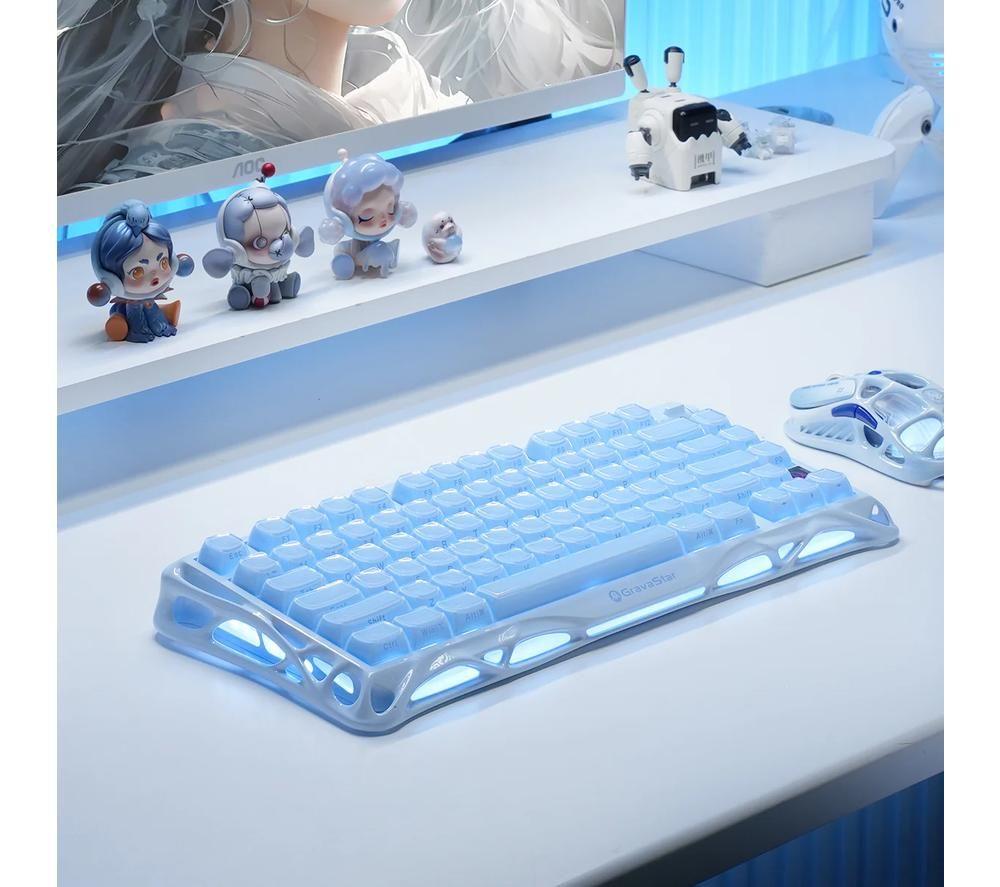 GRAVASTAR Mercury K1 Wireless Mechanical Gaming Keyboard - Ice Blue image number 2 of 9