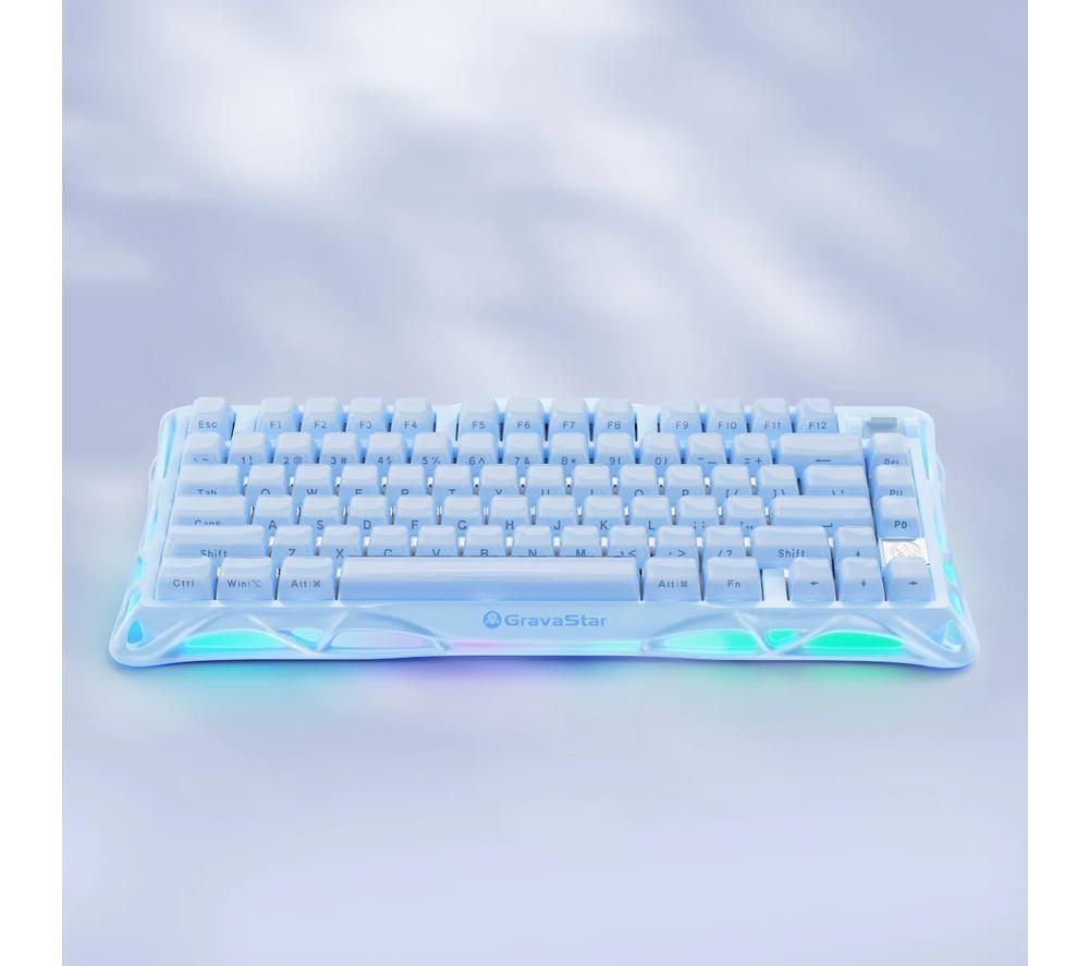 GRAVASTAR Mercury K1 Wireless Mechanical Gaming Keyboard - Ice Blue image number 6 of 9
