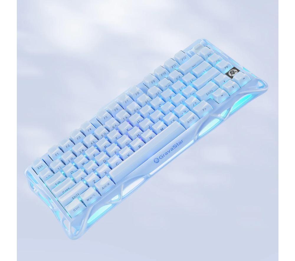 GRAVASTAR Mercury K1 Wireless Mechanical Gaming Keyboard - Ice Blue image number 7 of 9