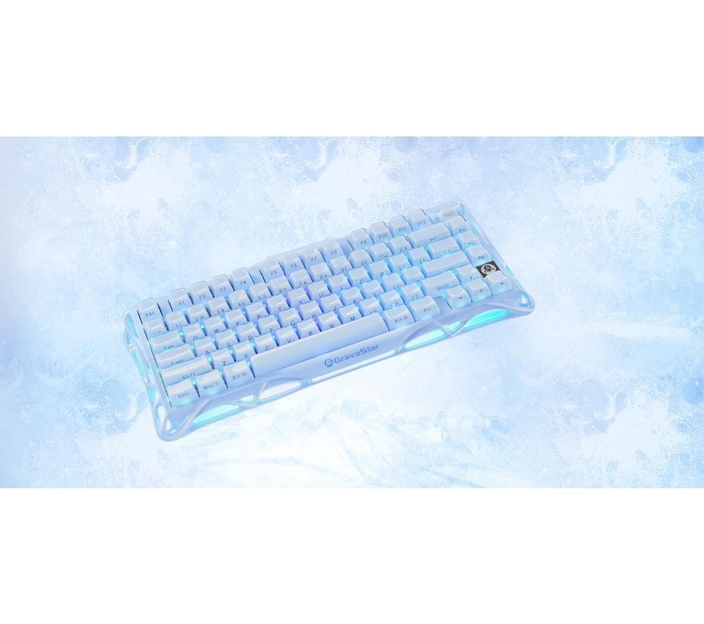 GRAVASTAR Mercury K1 Wireless Mechanical Gaming Keyboard - Ice Blue image number 9 of 9