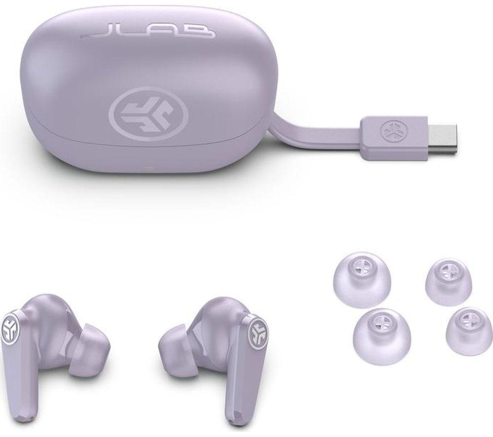 JLAB Go Pods ANC Wireless Bluetooth Noise-Cancelling Earbuds - Lilac image number 2 of 6