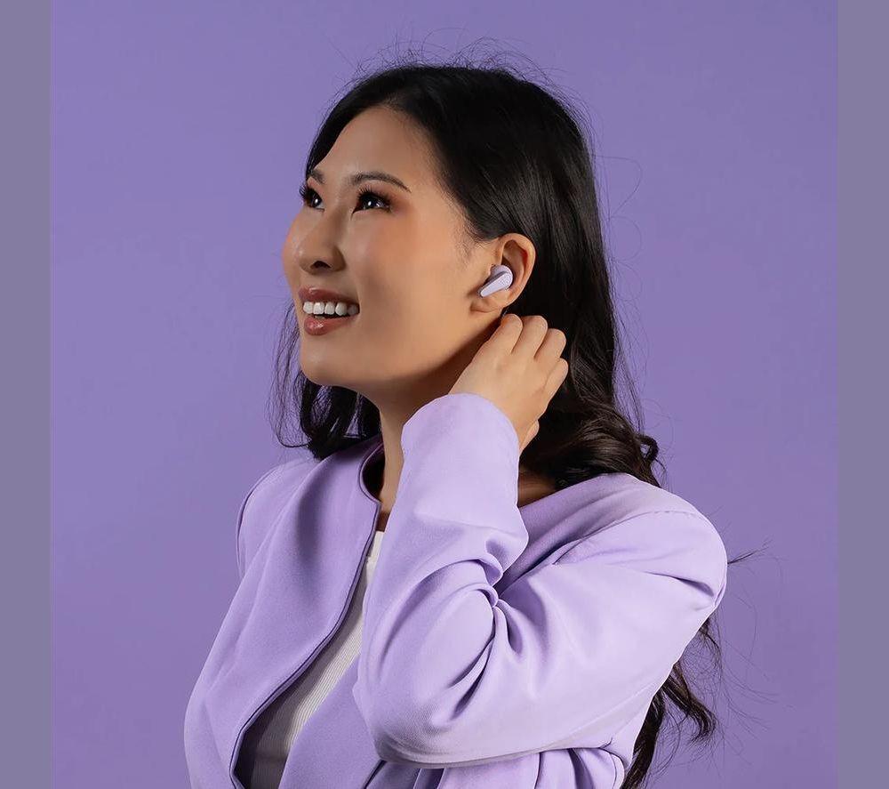 JLAB Go Pods ANC Wireless Bluetooth Noise-Cancelling Earbuds - Lilac image number 4 of 6