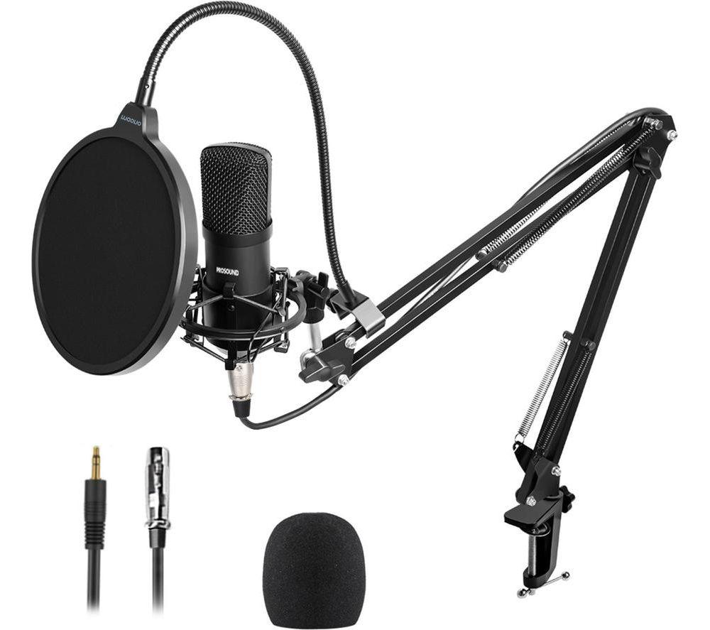 Prosound 908Pam Xlr Microphone & Boom Arm - Black, Black