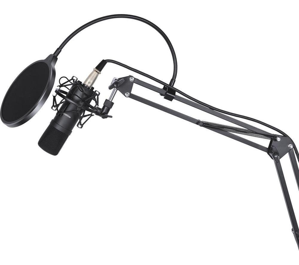 PROSOUND 908PAM XLR Microphone & Boom Arm - Black image number 3 of 5