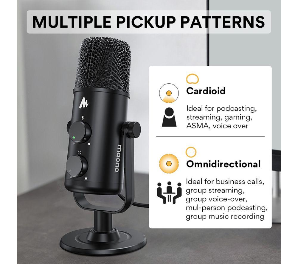 PROSOUND Maono USB Type-C Streaming Microphone - Black image number 2 of 5