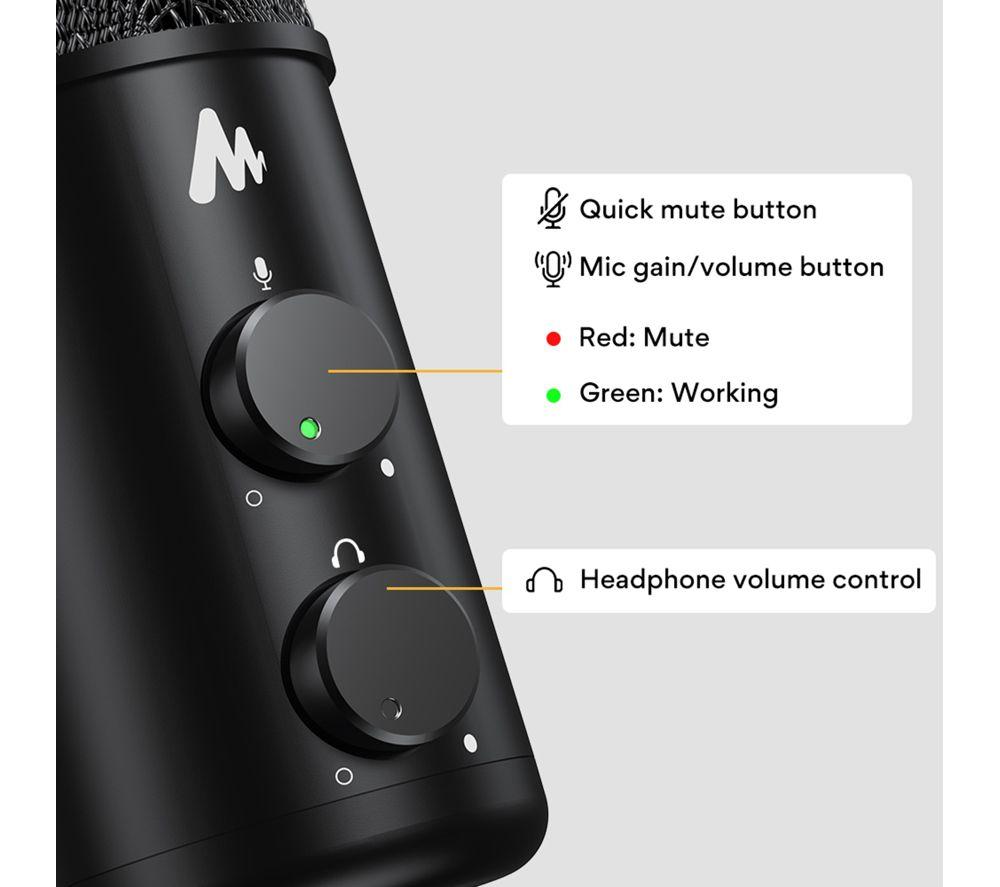 PROSOUND Maono USB Type-C Streaming Microphone - Black image number 5 of 5