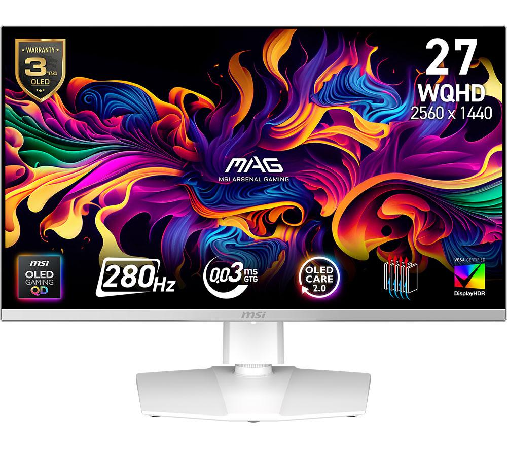 Msi Mag 272Qpw X28 Quad Hd 26.5 Qd-Oled Gaming Monitor - White, White