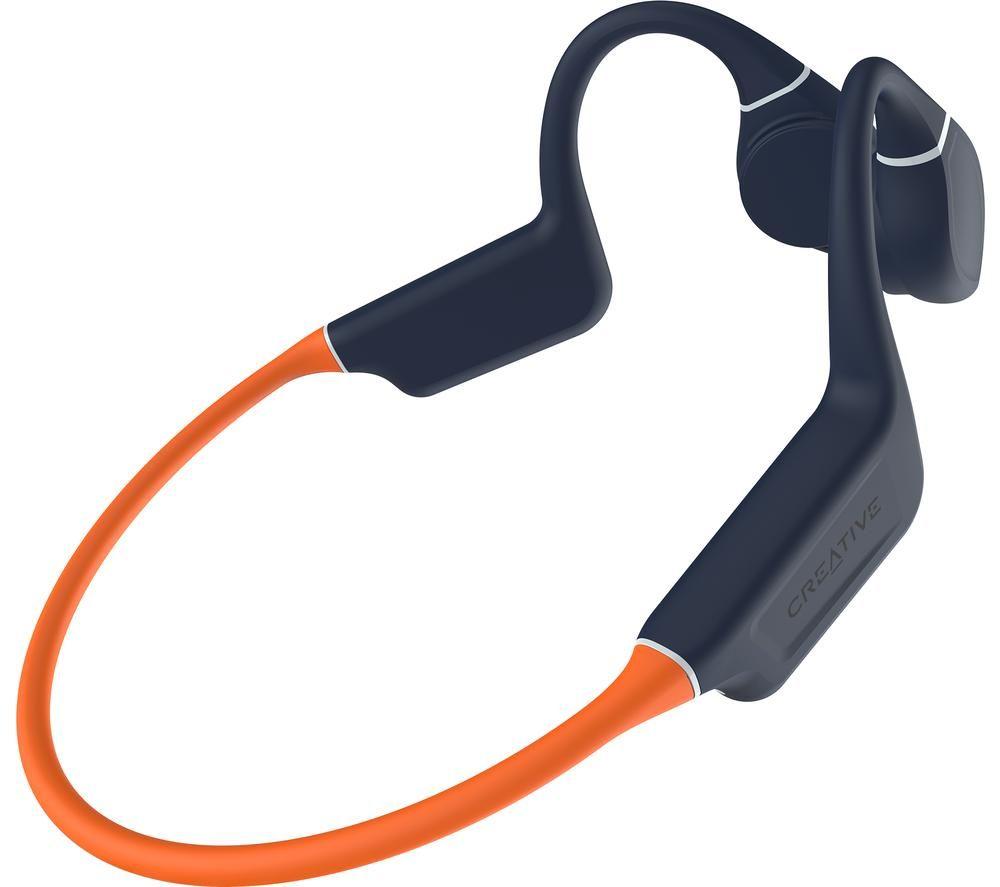 CREATIVE Outlier Free Pro+ Wireless Bluetooth Headphones - Blue & Orange image number 10 of 14
