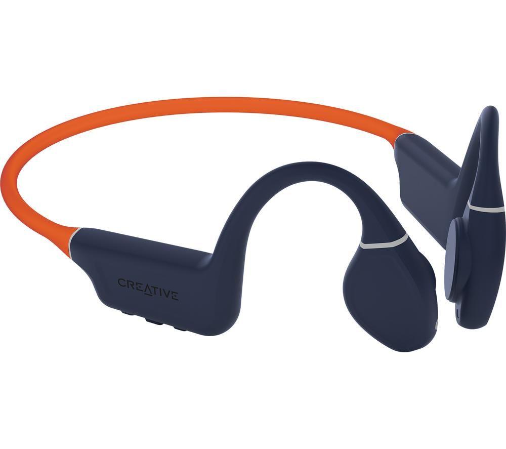 CREATIVE Outlier Free Pro+ Wireless Bluetooth Headphones - Blue & Orange image number 12 of 14