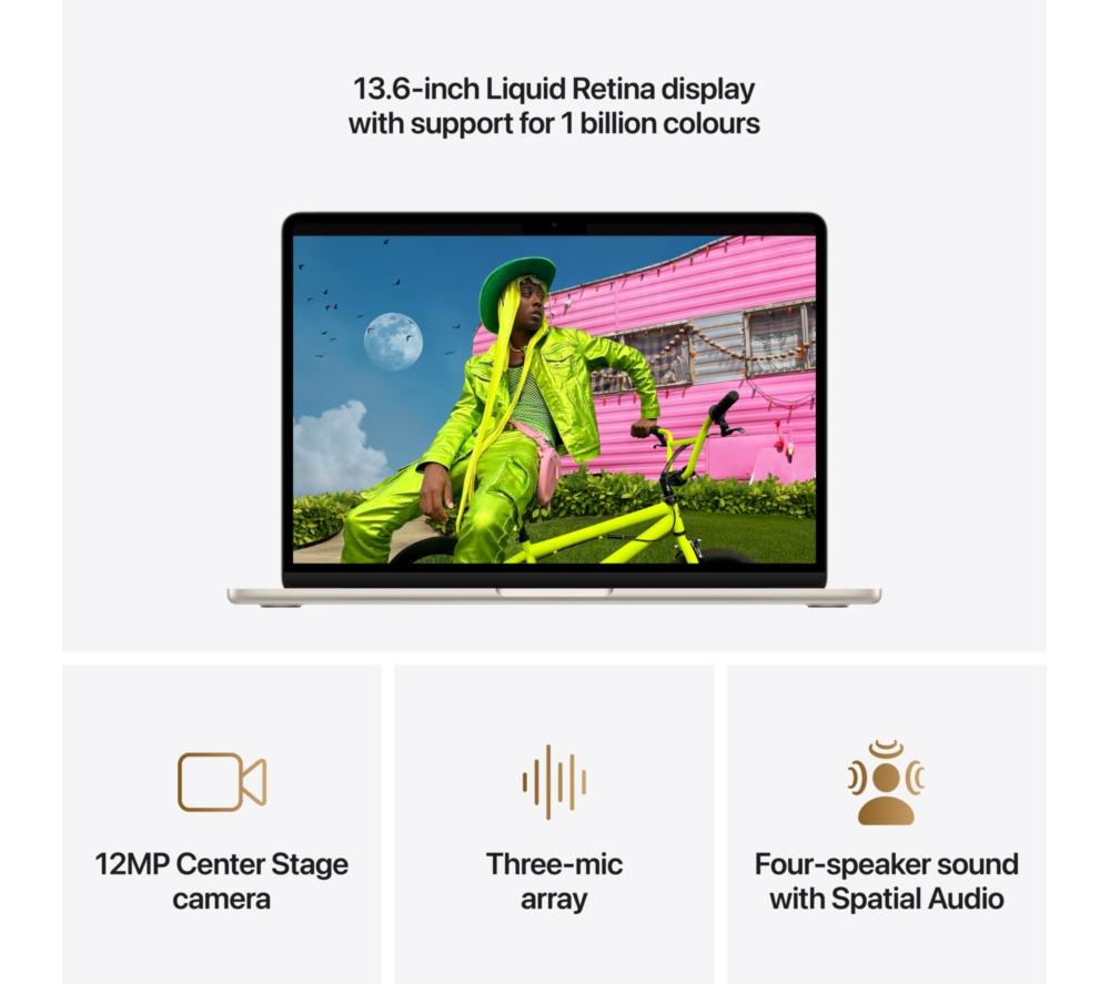 APPLE MacBook Air 13.6" (2026) - M5, 512 GB SSD, RAM 16 GB, Starlight image number 5 of 10