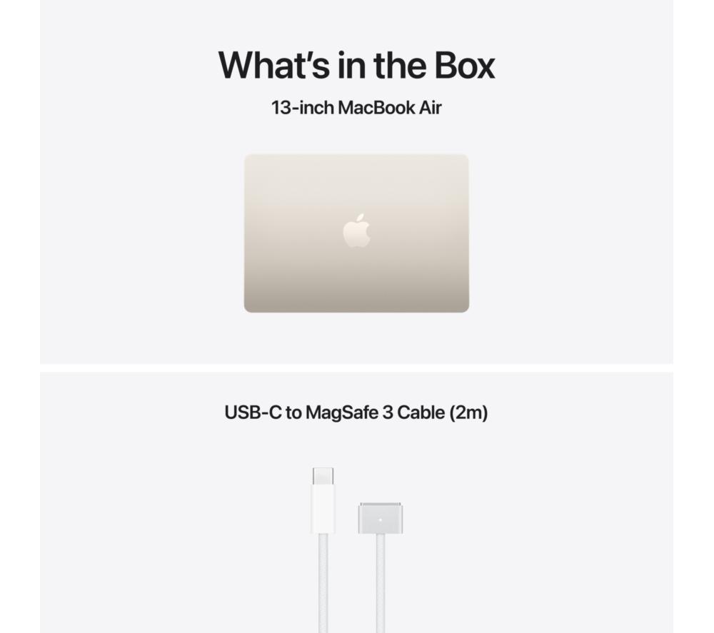 APPLE MacBook Air 13.6" (2026) - M5, 1 TB SSD, RAM 16 GB, Starlight image number 9 of 10