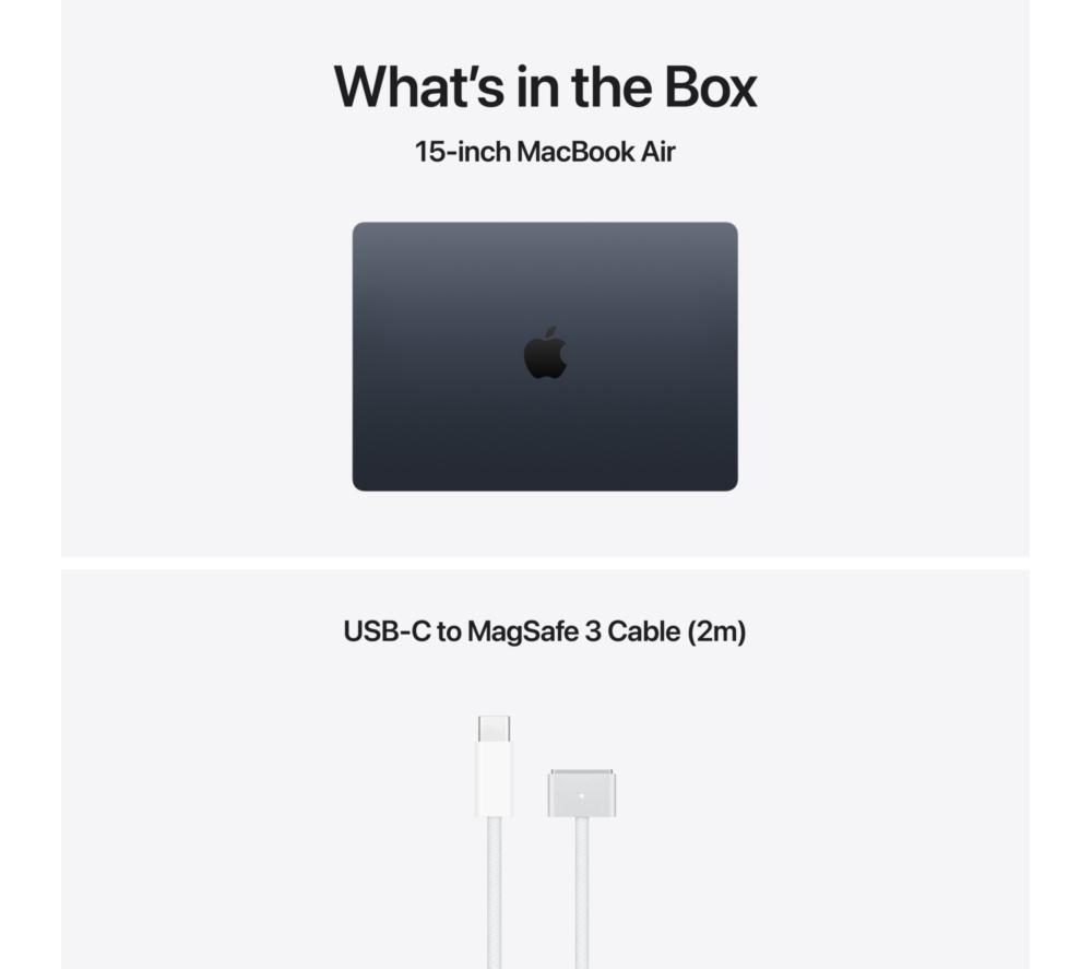 APPLE MacBook Air 15" (2026) - M5, 512 GB SSD, RAM 16 GB, Midnight image number 9 of 10