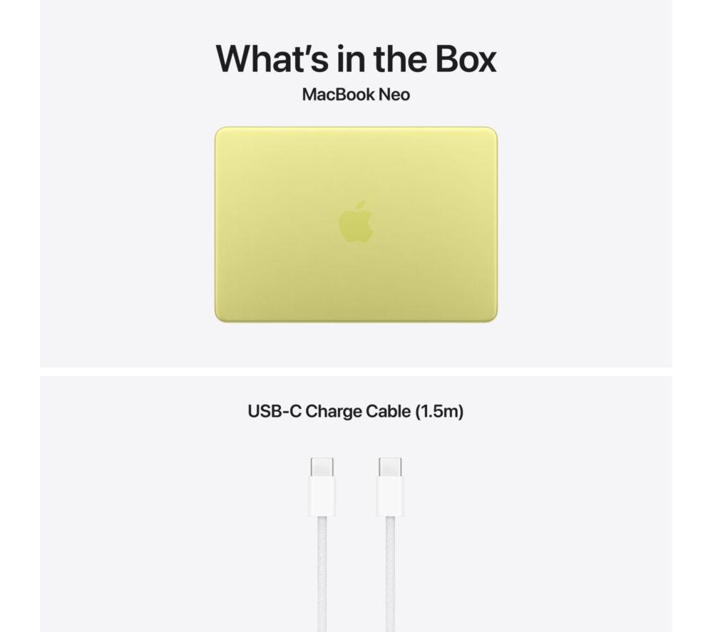 APPLE MacBook Neo 13" (2026) - A18 Pro, 256 GB SSD, Citrus image number 10 of 10