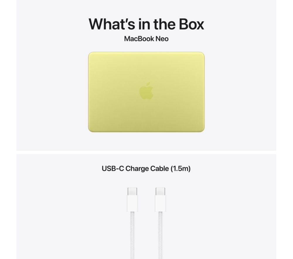 APPLE MacBook Neo 13" (2026) - A18 Pro, 512 GB SSD, Citrus image number 9 of 10