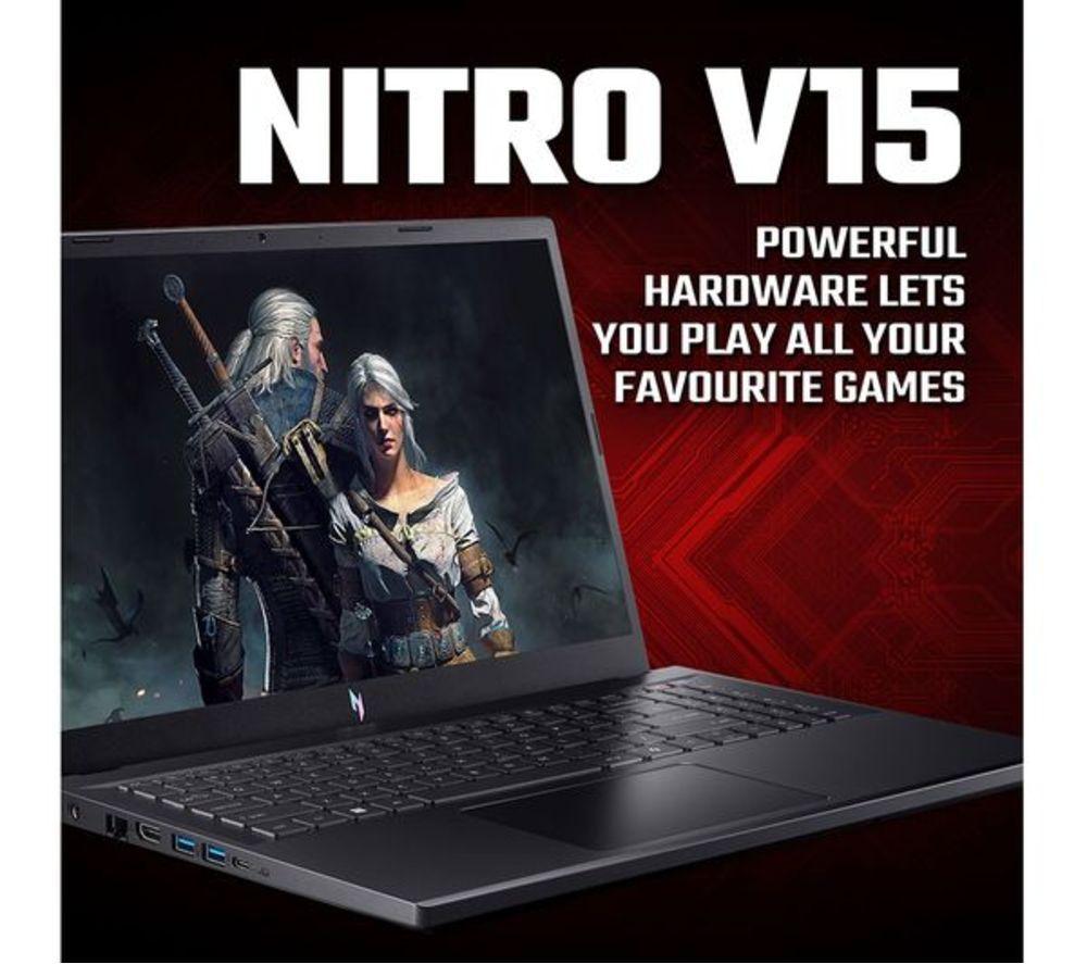 ACER Nitro V15 15.6" Refurbished Gaming Laptop - AMD Ryzen 5, RTX 4050, 512 GB SSD (Very Good Condition) image number 2 of 9