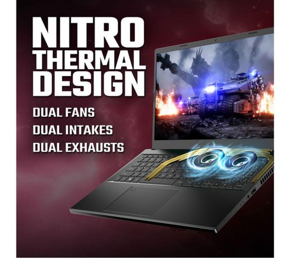 ACER Nitro V15 15.6" Refurbished Gaming Laptop - AMD Ryzen 5, RTX 4050, 512 GB SSD (Very Good Condition) image number 5 of 9
