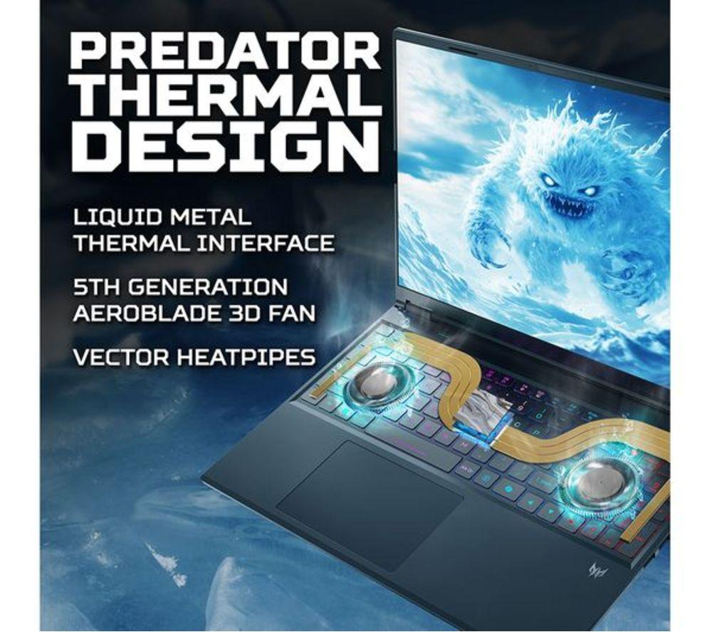 ACER Predator Helios Neo 16S AI 16" Refurbished Gaming Laptop - Intel&reg; Core&trade; Ultra 9, RTX 5070 Ti, 1 TB SSD (Very Good Condition) image number 8 of 9