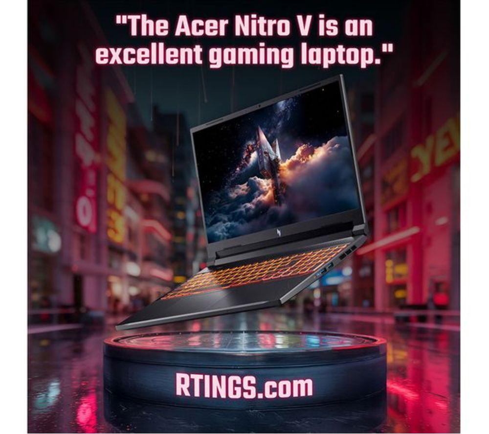 ACER Nitro V 16 AI 16" Refurbished Gaming Laptop - AMD Ryzen 7, RTX 5060, 512 GB SSD (Excellent Condition) image number 3 of 8