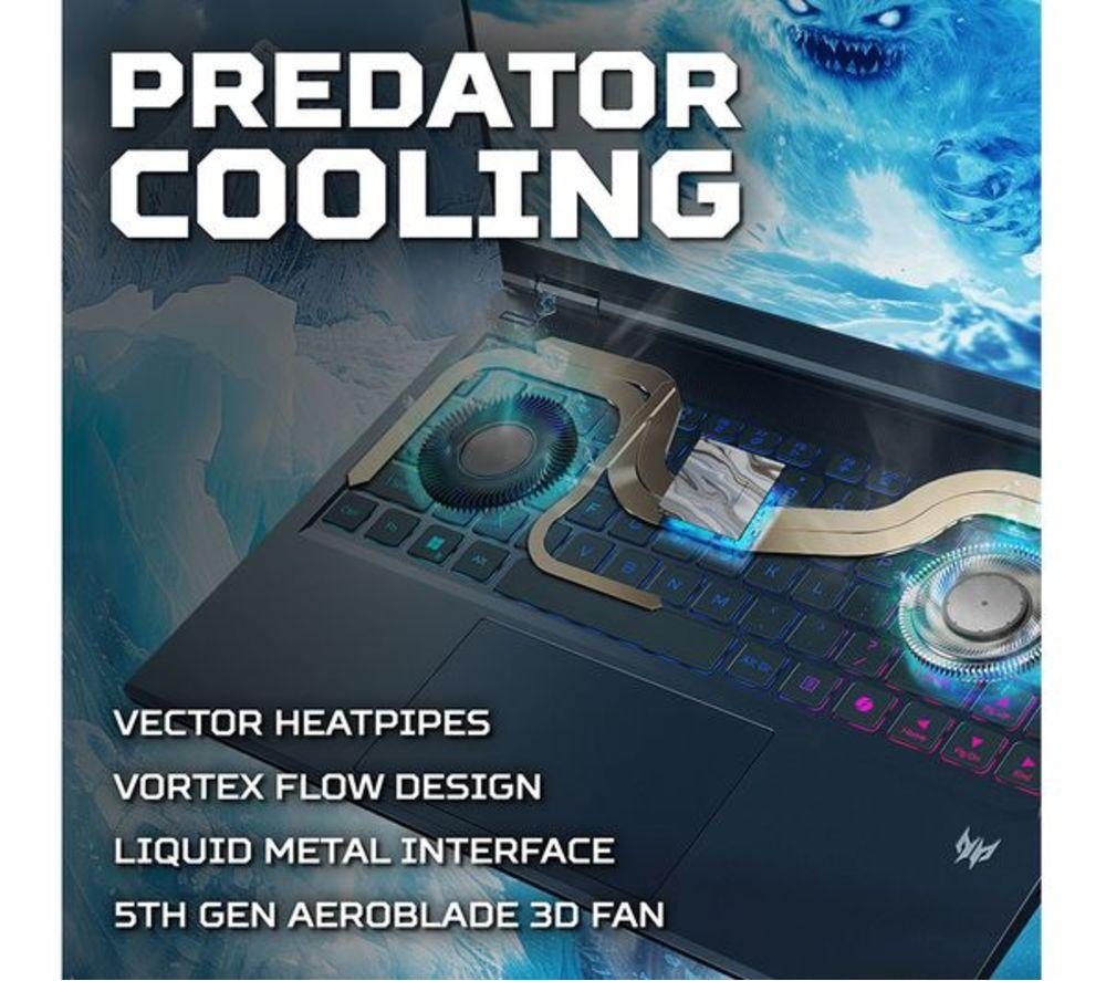ACER Predator Helios Neo 14 AI 14" Refurbished Gaming Laptop - Intel&reg; Core&trade; Ultra 9, RTX 5070, 1 TB SSD (Very Good Condition) image number 9 of 10