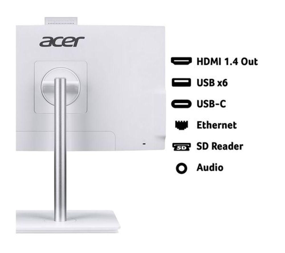 ACER Aspire C27-A 27" Refurbished All-in-One PC - Intel&reg; Core&trade; i7, 1 TB SSD, White (Excellent Condition) image number 7 of 8