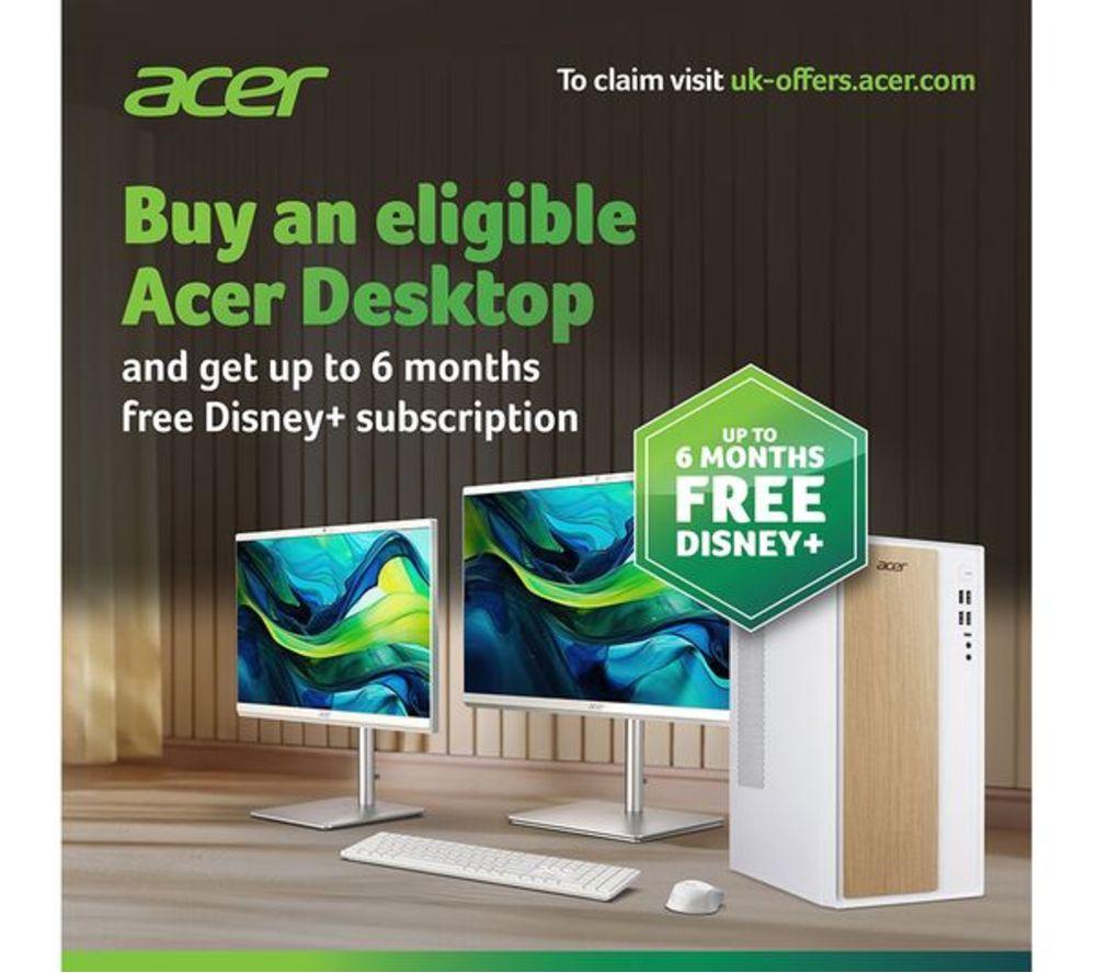 ACER Aspire XC-101 Refurbished Desktop PC - Intel&reg; Core&trade; i5, 512 GB SSD, White (Very Good Condition) image number 7 of 11