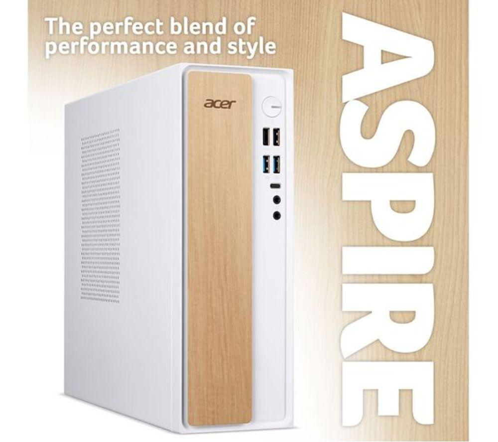 ACER Aspire XC-101 Refurbished Desktop PC - Intel&reg; Core&trade; i5, 512 GB SSD, White (Very Good Condition) image number 8 of 11