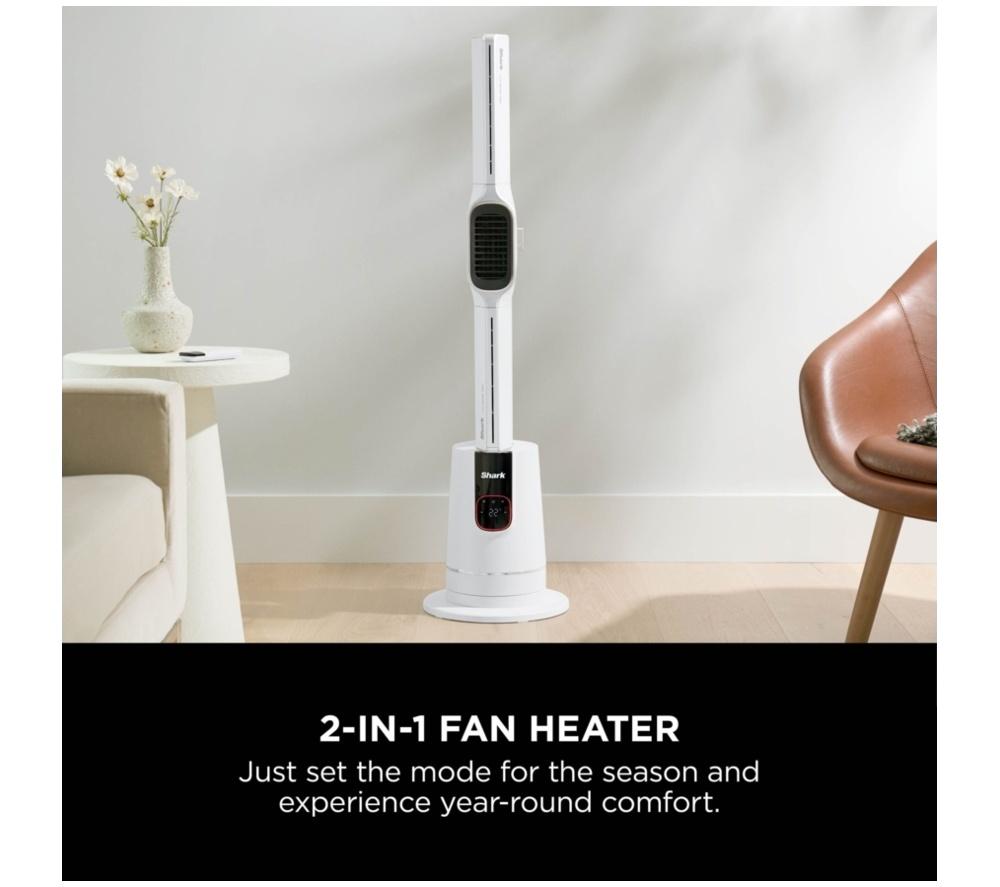 SHARK TH200UKWH TurboBlade Cool + Heat High-Speed Multi-Directional Tower Fan & Heater - White image number 2 of 14