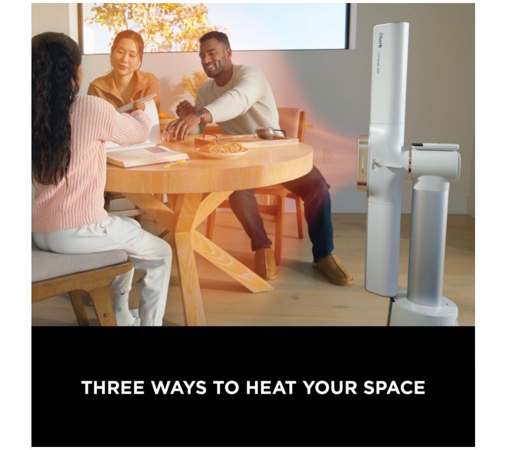 SHARK TH200UKWH TurboBlade Cool + Heat High-Speed Multi-Directional Tower Fan & Heater - White image number 4 of 14