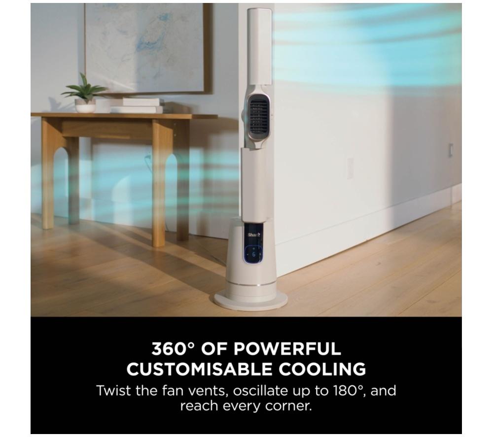 SHARK TH200UKWH TurboBlade Cool + Heat High-Speed Multi-Directional Tower Fan & Heater - White image number 11 of 14